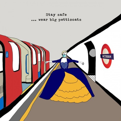 ''Stay Safe Big Petticoats''  Card by Scaffardi